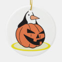 penguin in pumpkin