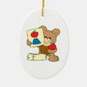 cute school teddy bear A is for Apple