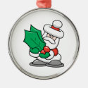 Cute Santa with Holly Leaves