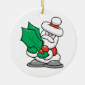 Cute Santa with Holly Leaves