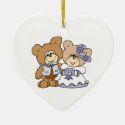 cute litte teddy bear wedding couple