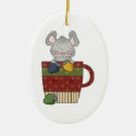 christmas lights mouse in cup
