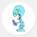 Blue Angry Phone Alien