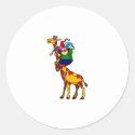 Clown on Colorful Giraffe