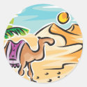 camel in desert scene