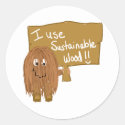 Brown Use sustainable wood