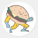 superhero cheeseburger hamburger character