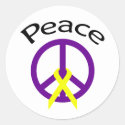 Purple Peace Word & Ribbon