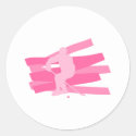 Pink Hockey Player Logo