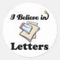 i believe in letters