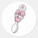 Pink Baby Football Spoon