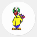Friendly Clown with Flowers