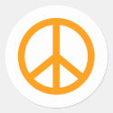Orange Peace Sign