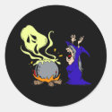 scary witch and potion