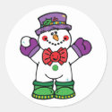 silly happy snowman
