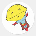 funny super hero lemon character