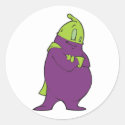 silly superhero eggplant cartoon character