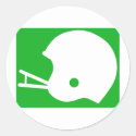 Green Football Helmet Logo