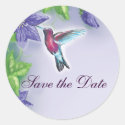 elegant hummingbird  purple flowers wedding