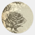 vintage etched roses design