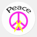 Fuchsia Peace Word & Ribbon
