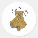 cute bear eating honey