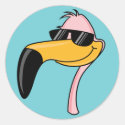 cool pink flamingo in sunglasses