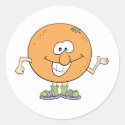 happy silly orange cartoon