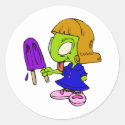 Alien Girl with Popsicle