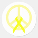 Yellow Peace & Ribbon