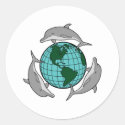 environmental globe and dolphins design