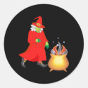 Red witch with cauldron