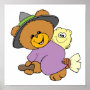 halloween witch on broomstick cute teddy bear desi