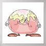 silly cartoon pastry cream puff character