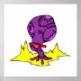 goofy purple extraterrestrial