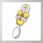 yellow football spoon