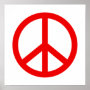 Red Peace Sign