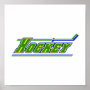 Yellow blue Green Hockey Logo