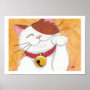 Maneki Neko Lucky Calico Cat Art Print