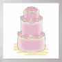 pink three layer cake