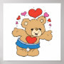 lots of love valentine teddy bear design