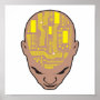 circuit board brain head yellow