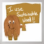 Brown Use sustainable wood