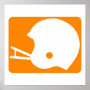 Orange Football Helmet Logo