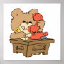 cute little secretary teddy bear design