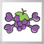 grapes Skull purple Crossbones