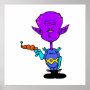 Purple Alien with raygun