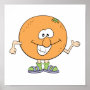 happy silly orange cartoon