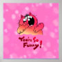 funny cartoon cat pink