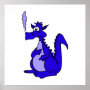 Blue Dragon with smoke